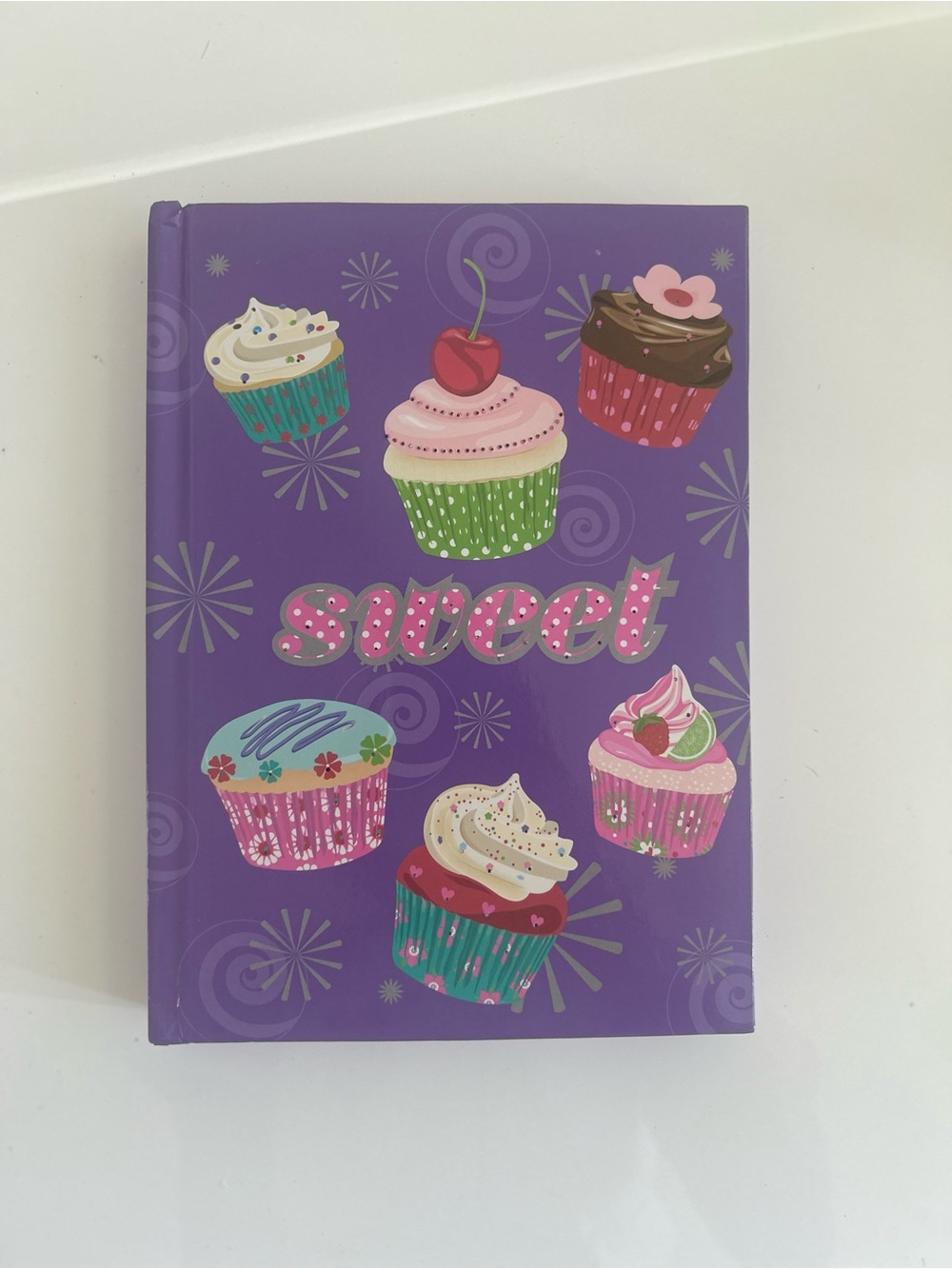 Sweet Cupcake Purple Hardback Notebook